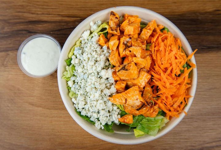 Buffalo Chicken Salad with blue cheese and celery