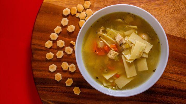 Chicken Noodle Soup made fresh daily at Salad House